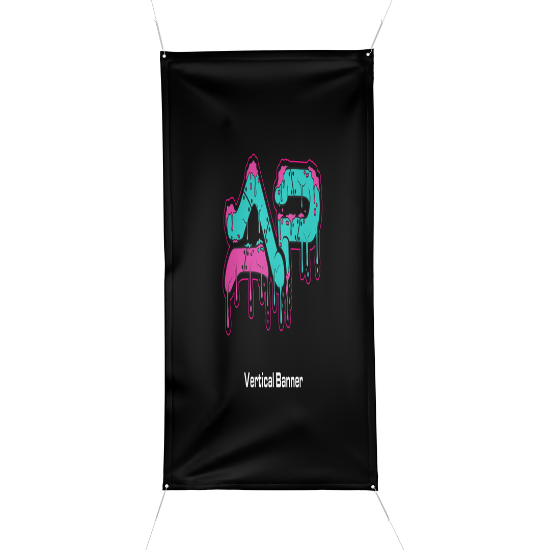 Custom Vertical Banners - 13oz Durable Indoor & Outdoor Use with Matte, Gloss, and Grommet Options