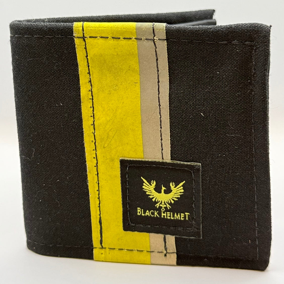 Bifold wallet handmade from decommissioned firefighter bunker gear