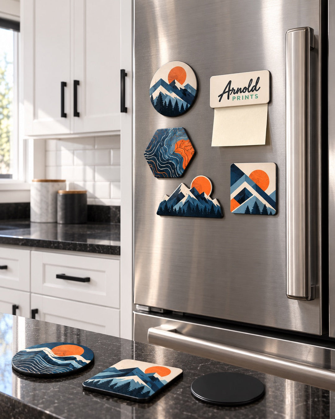 UV printed ceramic fridge magnets for realtors and home services