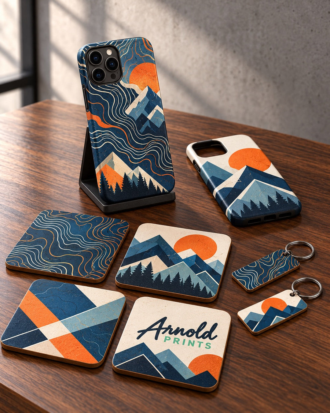 Custom UV printed acrylic keychains for teams and events