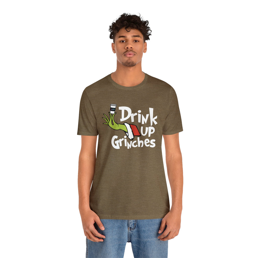 AP Drink Up Grinches Tee | Bella + Canvas Holiday Shirt