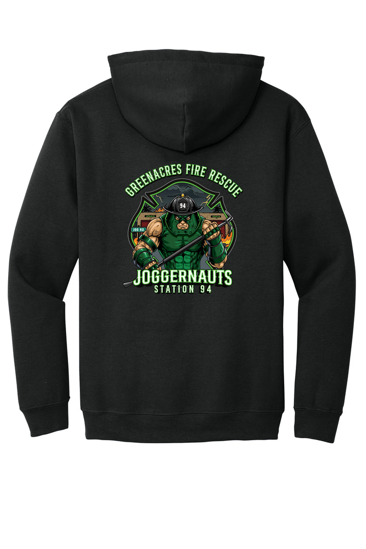 GAFR Juggernaut Black Gildan heavy weight Hoodie with Front Pockets