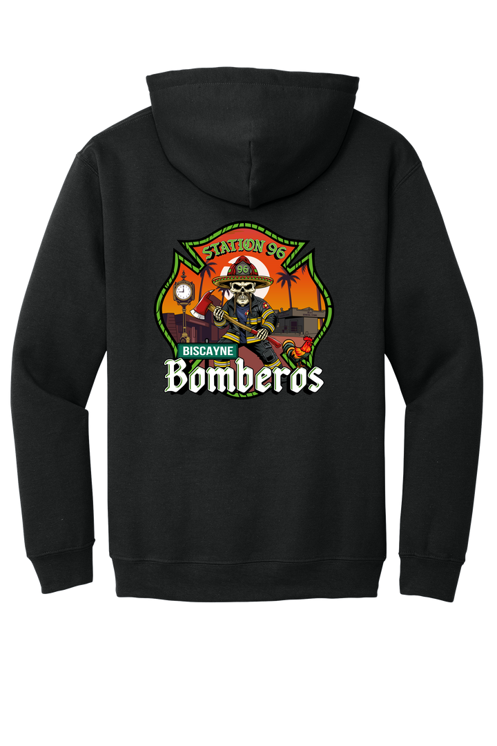 GFR R96 Bomberos Black Gildan heavy weight Hoodie with Front Pockets