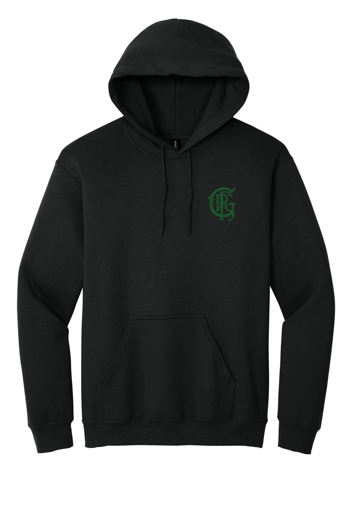 GAFR Juggernaut Black Gildan heavy weight Hoodie with Front Pockets