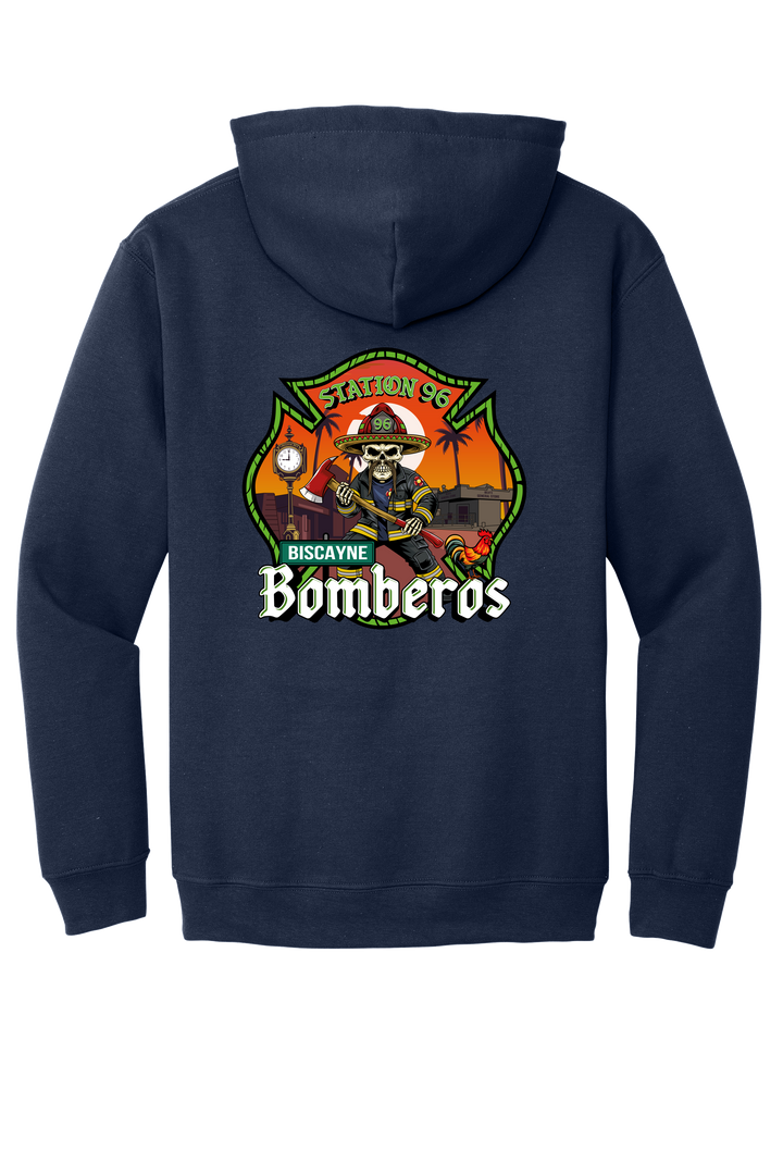 GFR R96 Bomberos Navy Gildan heavy weight Hoodie with Front Pockets