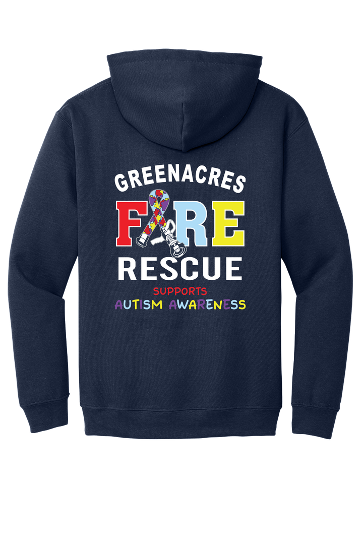 GFR Autism Navy Gildan heavy weight Hoodie with Front Pockets