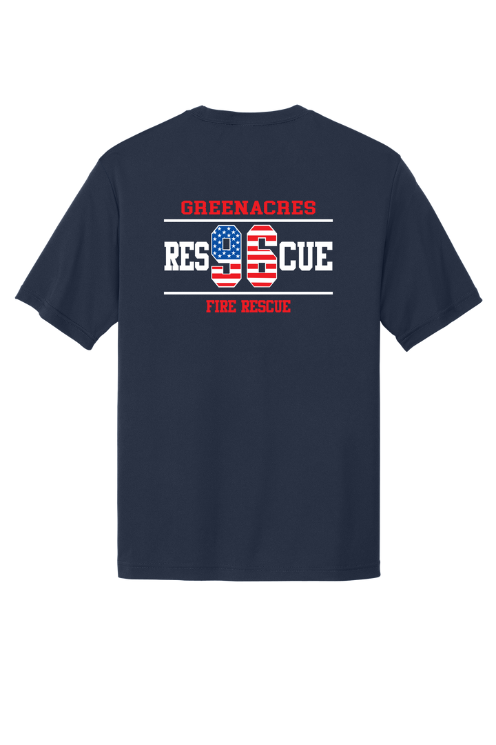 GFR R96 Flag Design Sport-Tek 100% Poly Moisture Wicking Short Sleeve Crew Neck Navy