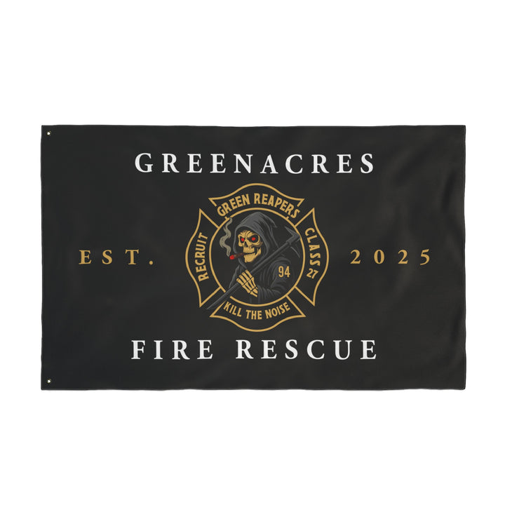 Greenacres Class 27 Green Reapers HORIZONTAL Flag — Double-Sided Flag 30"x60"