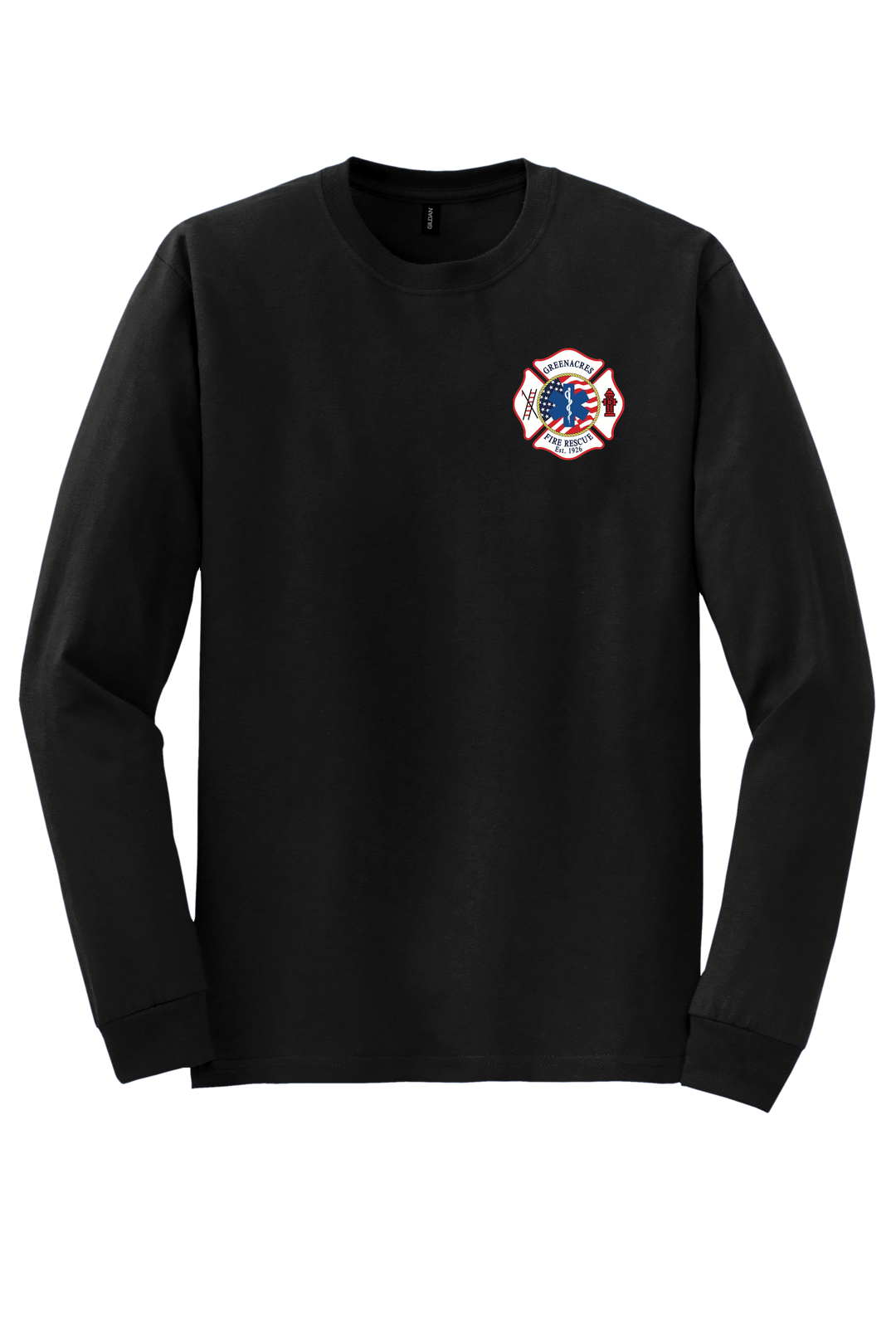 GFR R96 Flag Design Gildan DryBlend 50/50 Long Sleeve Crew Neck Black