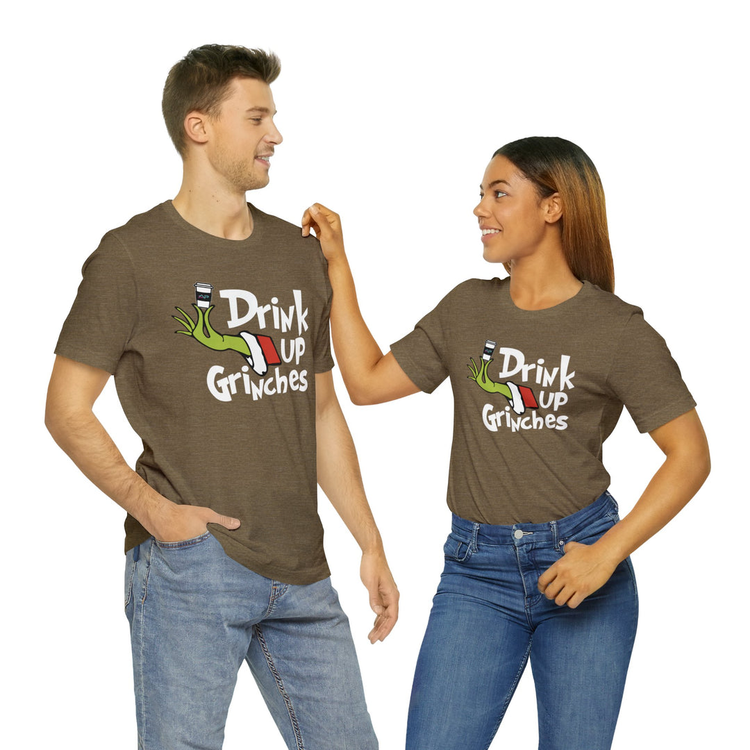 AP Drink Up Grinches Tee | Bella + Canvas Holiday Shirt