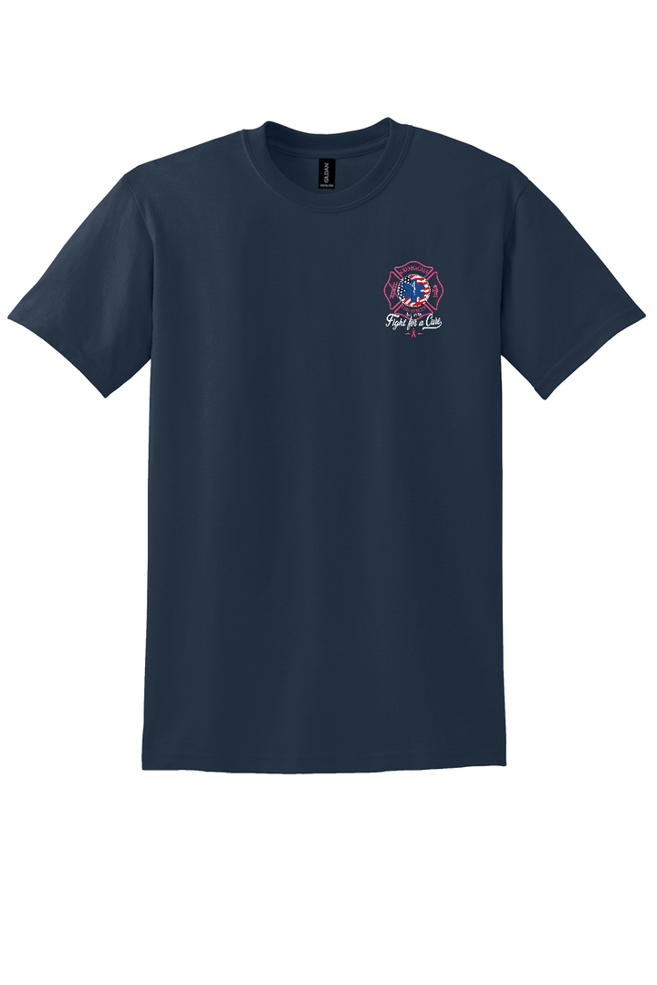 GFR Breast Cancer Awareness 2026 shirt front left chest Navy Gildan 8000