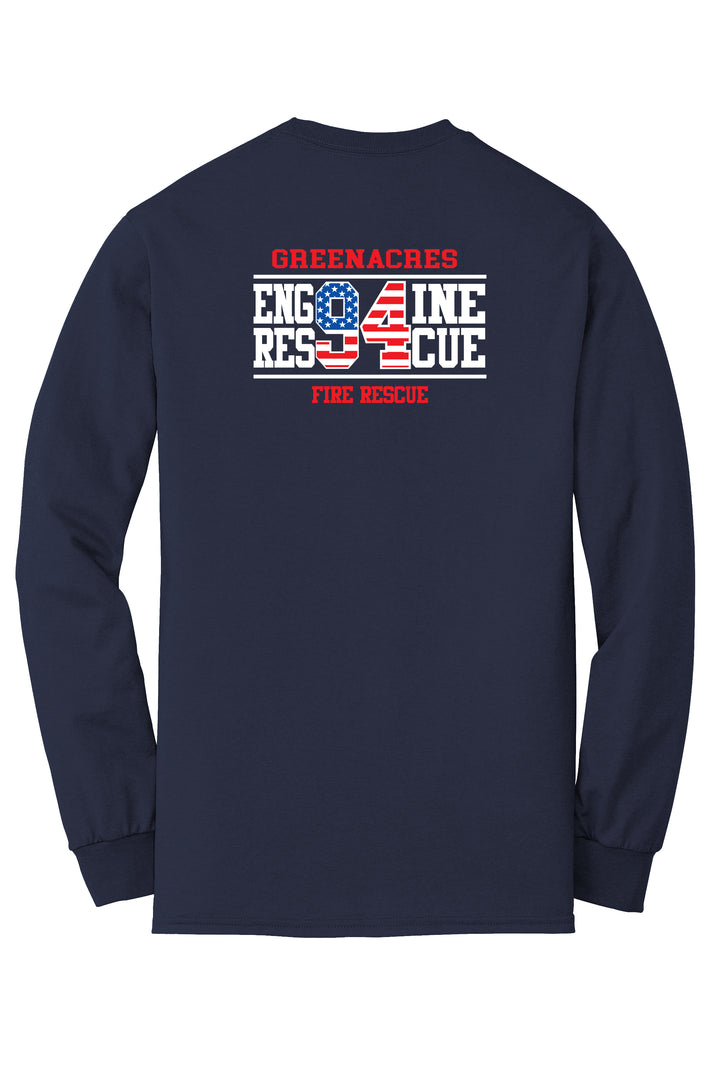 GFR R94 Flag DryBlend 50/50 Long Sleeve Crew Neck Navy