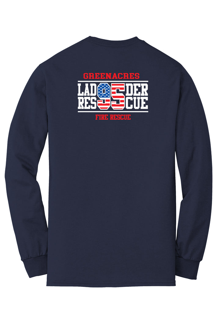 GFR R95 Flag DryBlend 50/50 Long Sleeve Crew Neck Navy