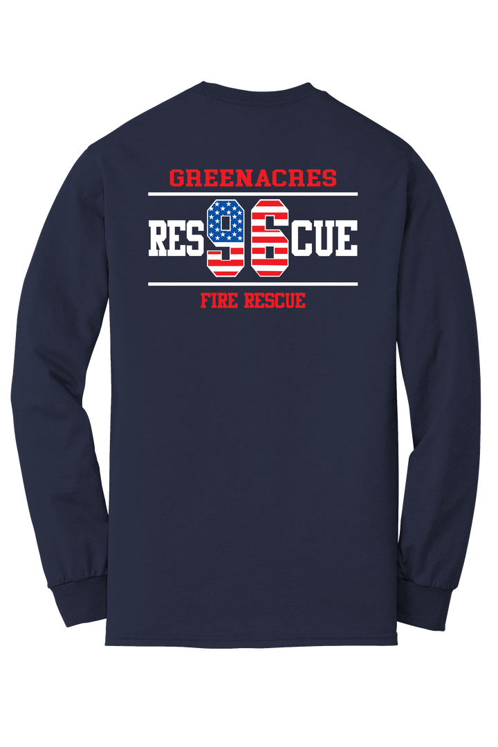 GFR R96 Flag Design Gildan DryBlend 50/50 Long Sleeve Crew Neck Navy