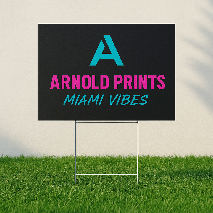 Yard Sign with Stakes 18X24 4MM Corrugated