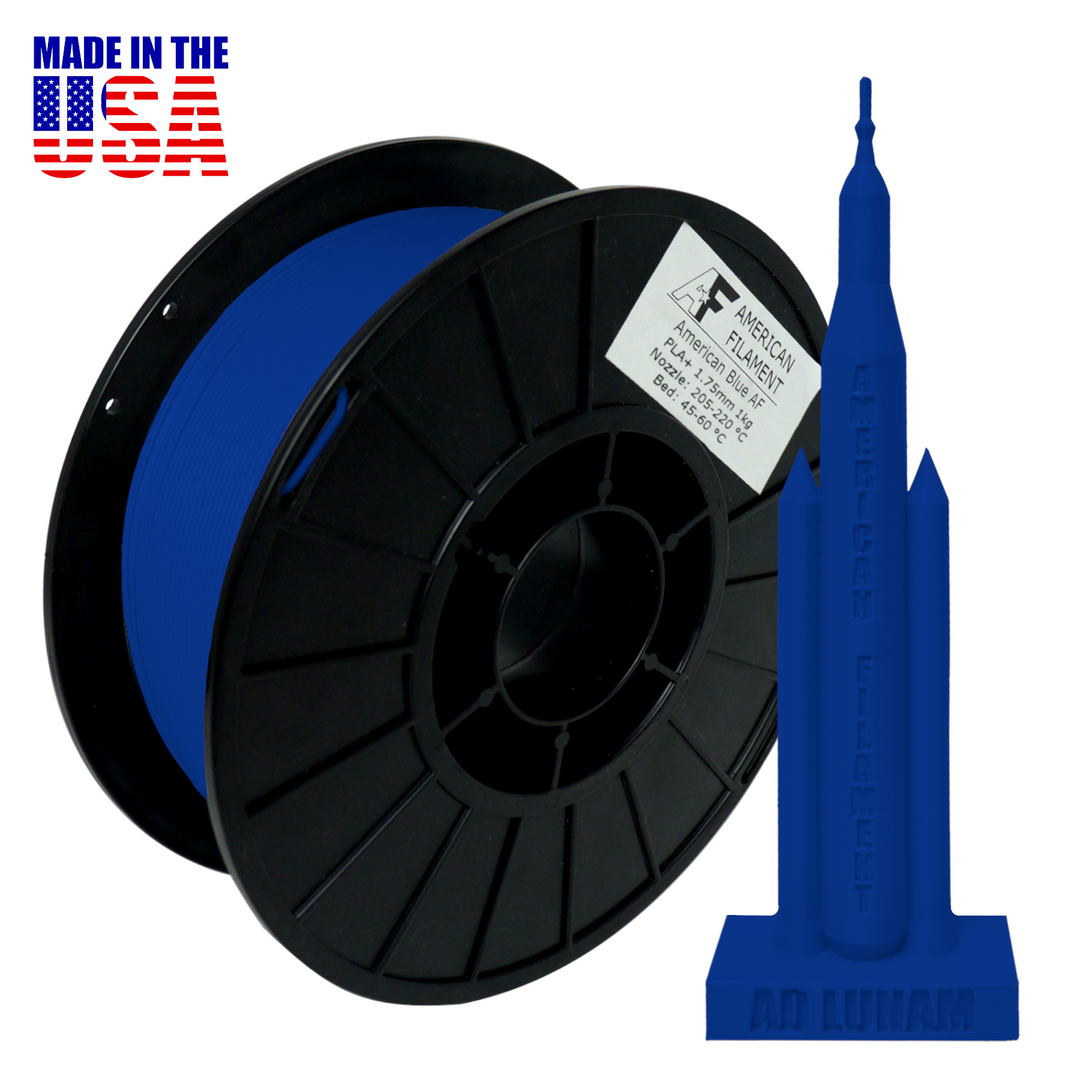 American Blue AF PLA+ 3D Printer Filament, 1.75 mm Diameter Made in the USA!