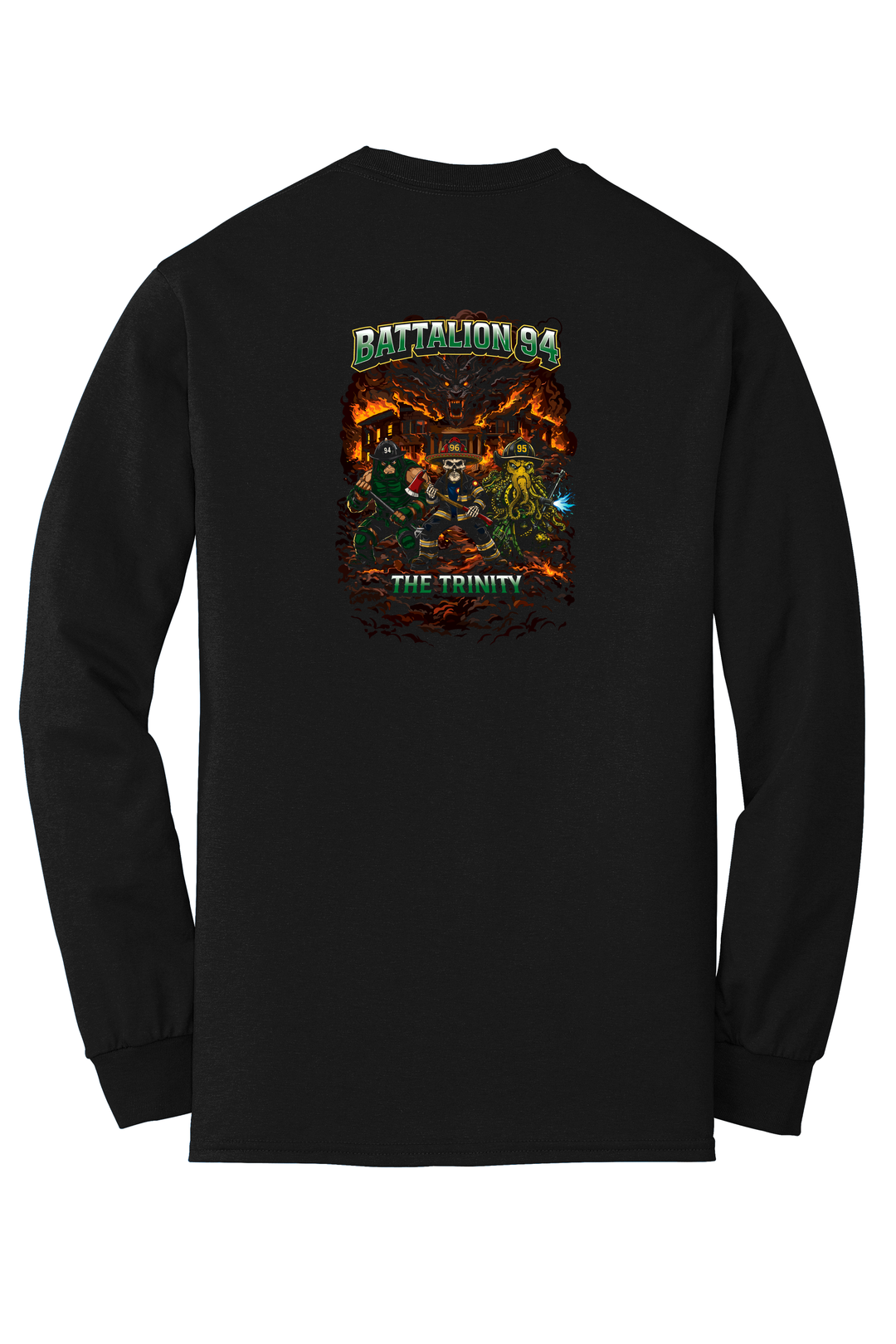 GFR Battalion 94 Trinity 50/50 DryBlend Long Sleeve Crew Neck Black