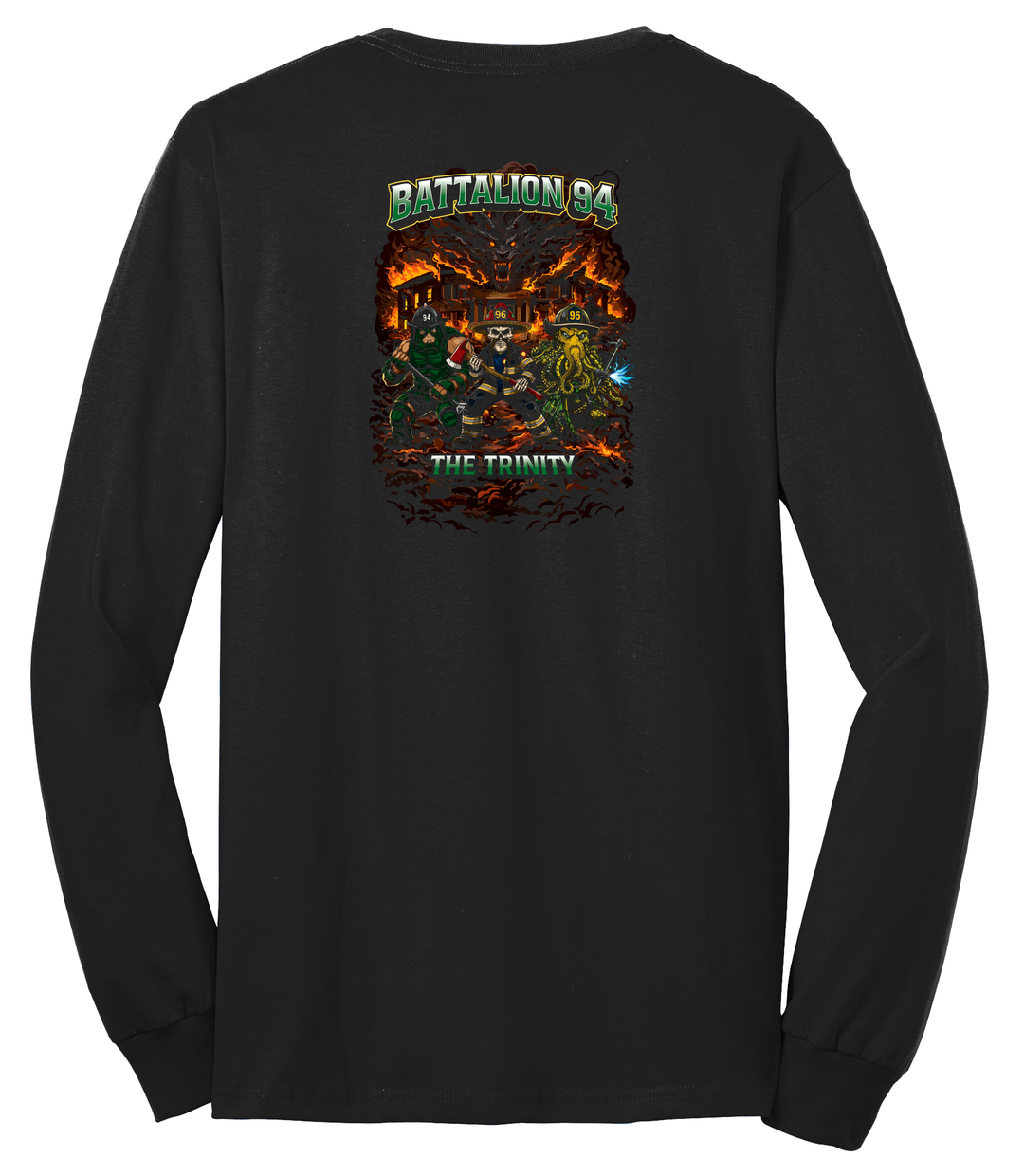 Tall Version GFR Battalion 94 Trinity 50/50 DryBlend Long Sleeve Crew Neck Black