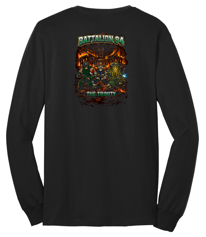 Tall Version GFR Battalion 94 Trinity 50/50 DryBlend Long Sleeve Crew Neck Black