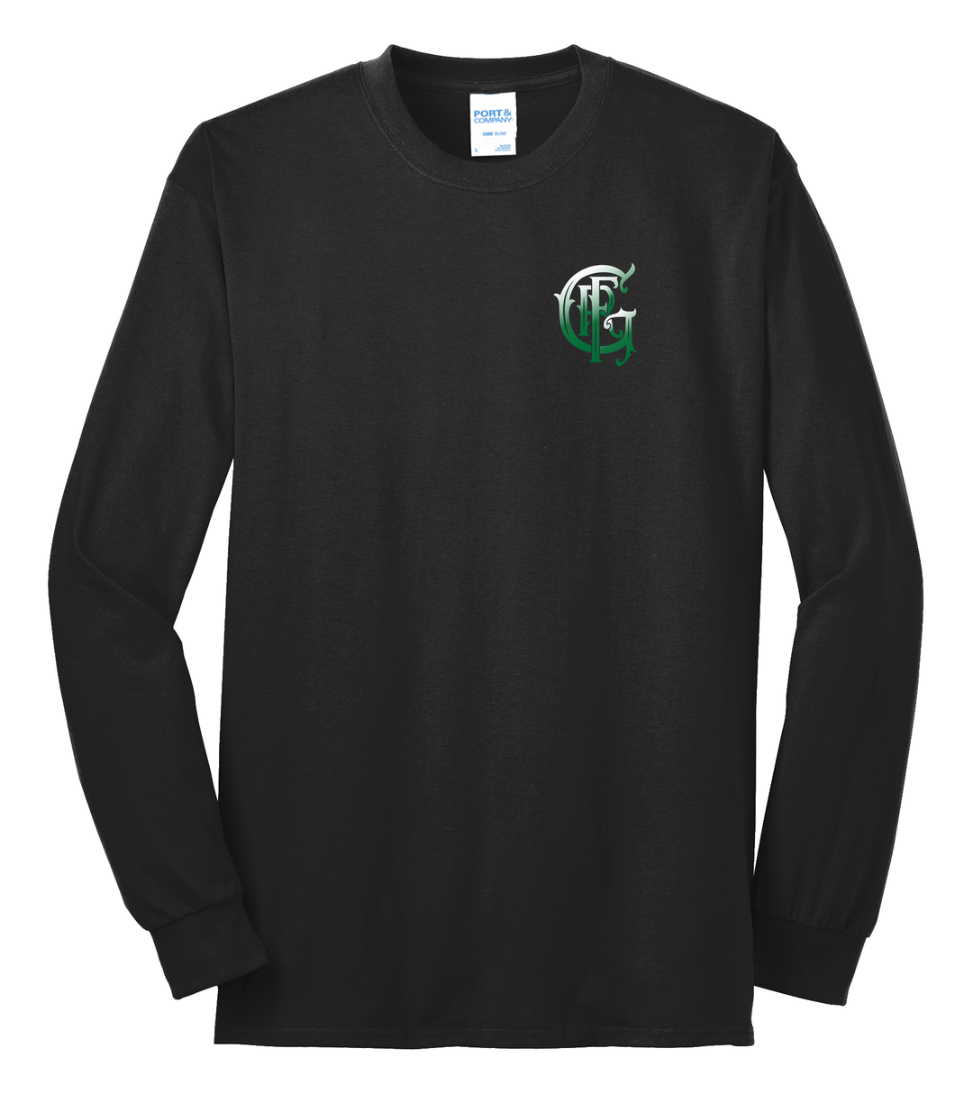 Tall Version GFR Battalion 94 Trinity 50/50 DryBlend Long Sleeve Crew Neck Black