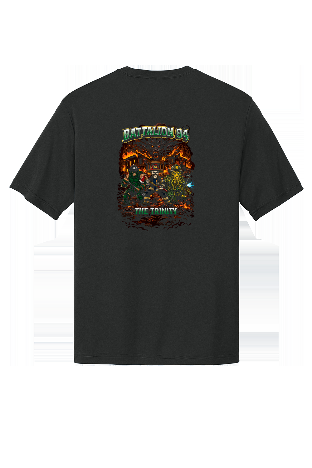 GFR Battalion 94 Trinity Wicking 100% Poly Short Sleeve Crew Neck Black