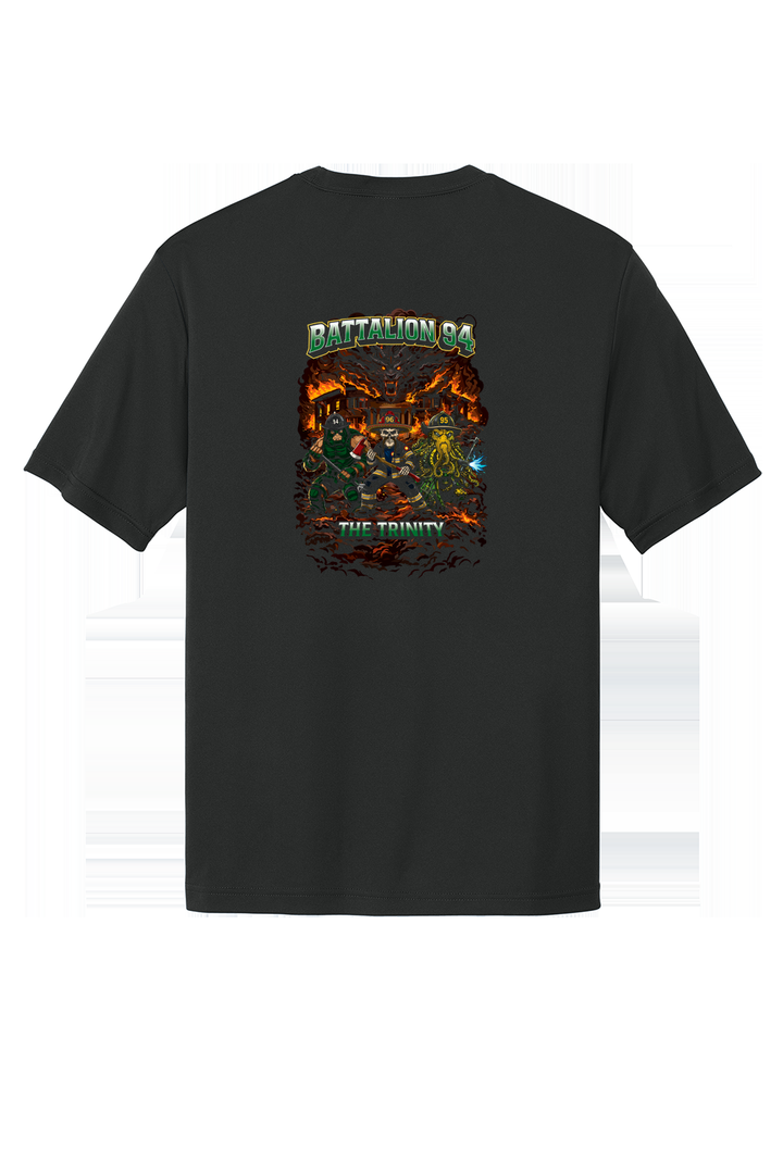 GFR Battalion 94 Trinity Wicking 100% Poly Short Sleeve Crew Neck Black
