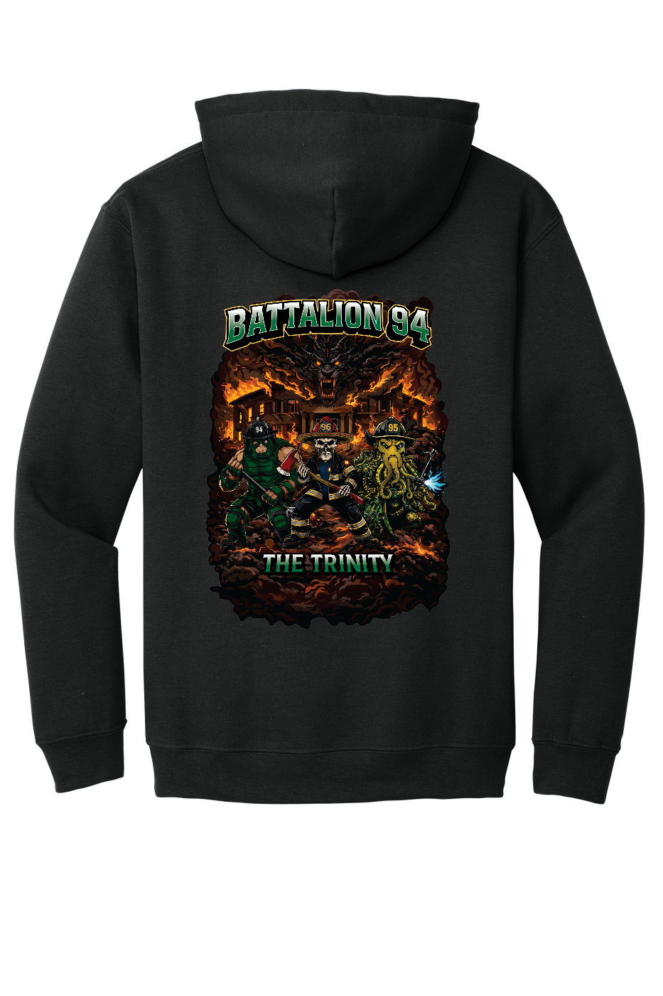 GFR Battalion 94 Trinity Heavy Blend Hoodie Black – back