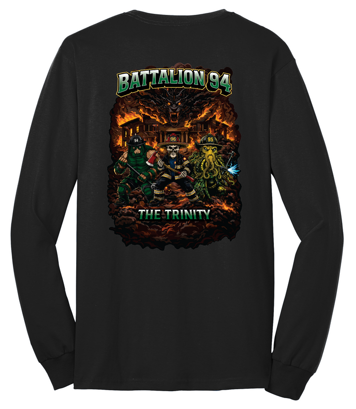 Tall GFR Battalion 94 Trinity 50/50 DryBlend Long Sleeve Black – back
