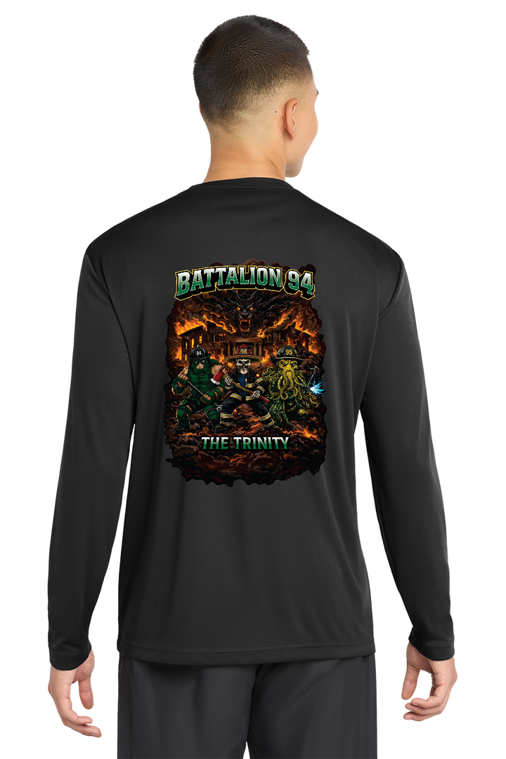 Tall GFR Battalion 94 Trinity Long Sleeve Poly Moisture Wicking Black – back