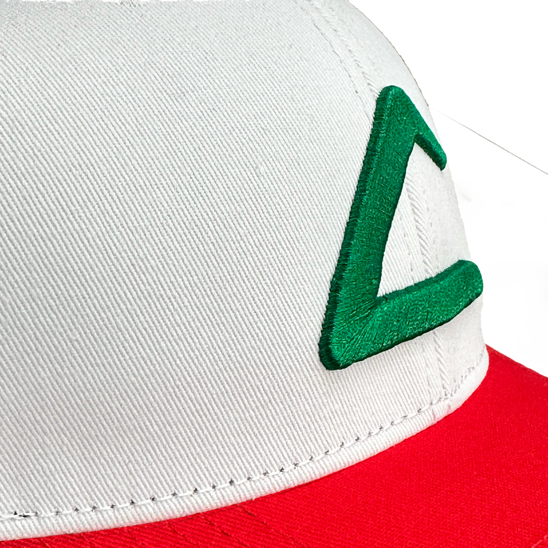 Ash Ketchum Trainers Hat with 3D Puff Embroidery and adjustable Snapback Mesh Hat | AP (