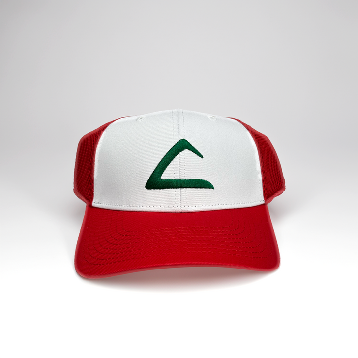 Ash Ketchum Trainers Hat Custom AP Embroidery and adjustable Snapback Mesh Hat | AP