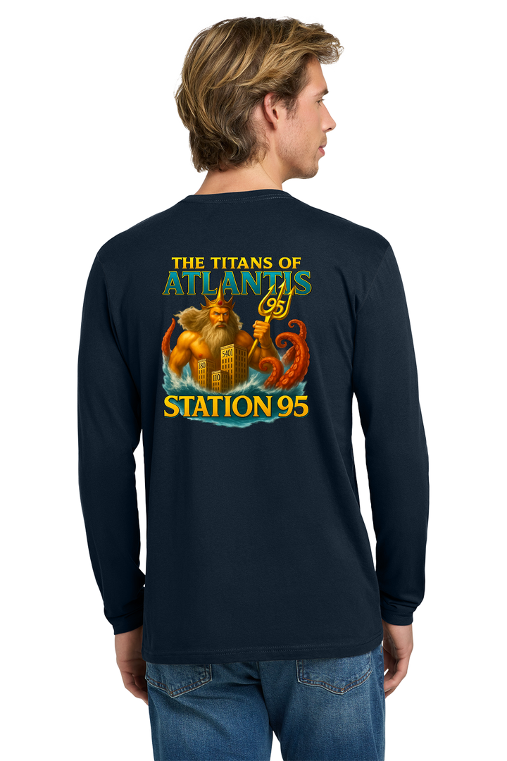 GAFR R95 Atlantis Long Sleeve Navy Crew Neck 100% Cotton