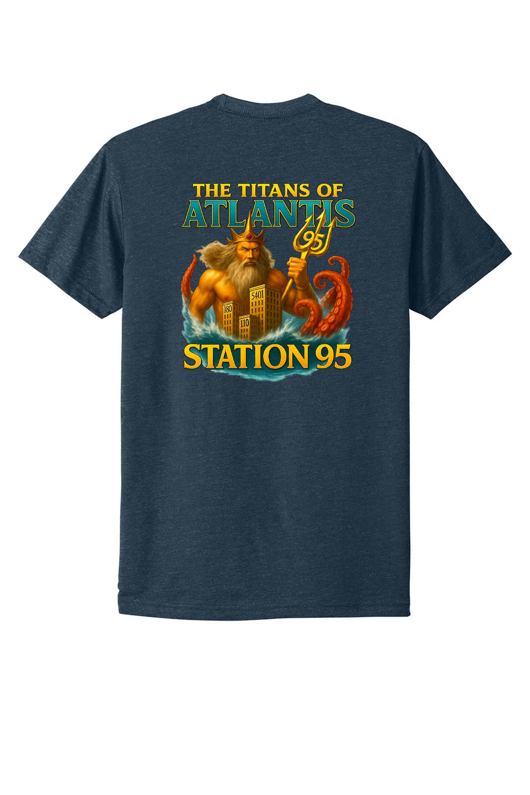 GAFR R95 Atlantis Short Sleeve Navy Crew Neck 60/40 Poly Cotton