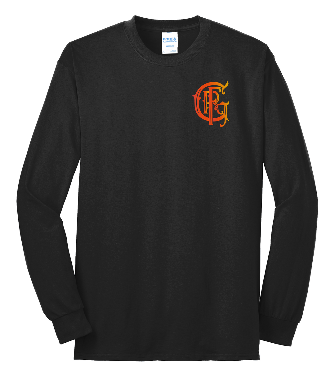 Tall Version R96 Bomberos Black 50/50 DryBlend Long Sleeve Crew Neck