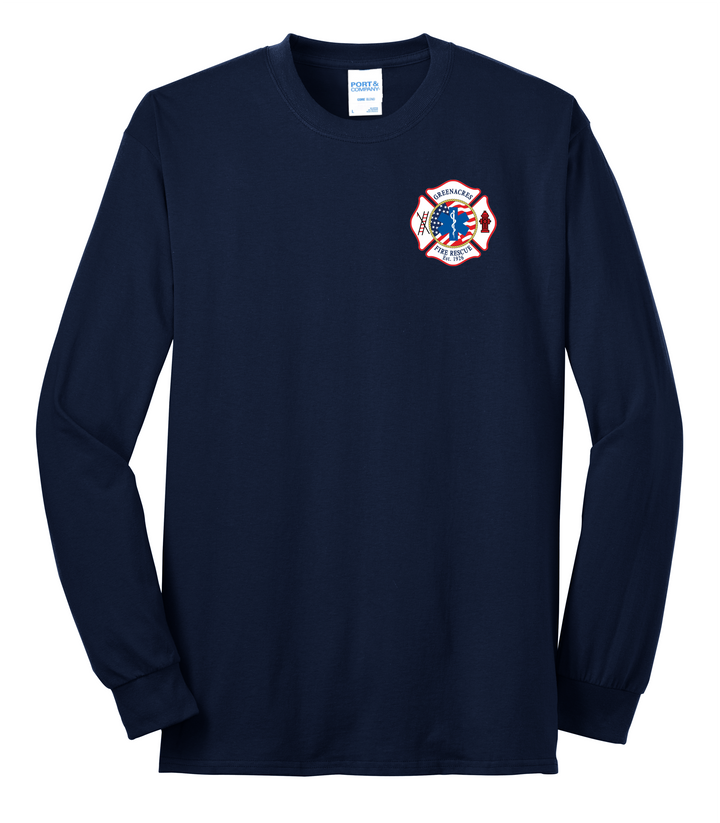 Tall Version GFR R94 Flag 50/50 DryBlend Long Sleeve Crew Neck Navy