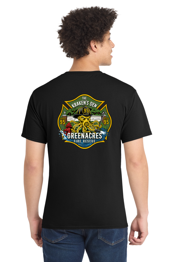 TALL VERSION GFR R95 KRAKEN Black  50/50 blend Short Sleeve Crew Neck