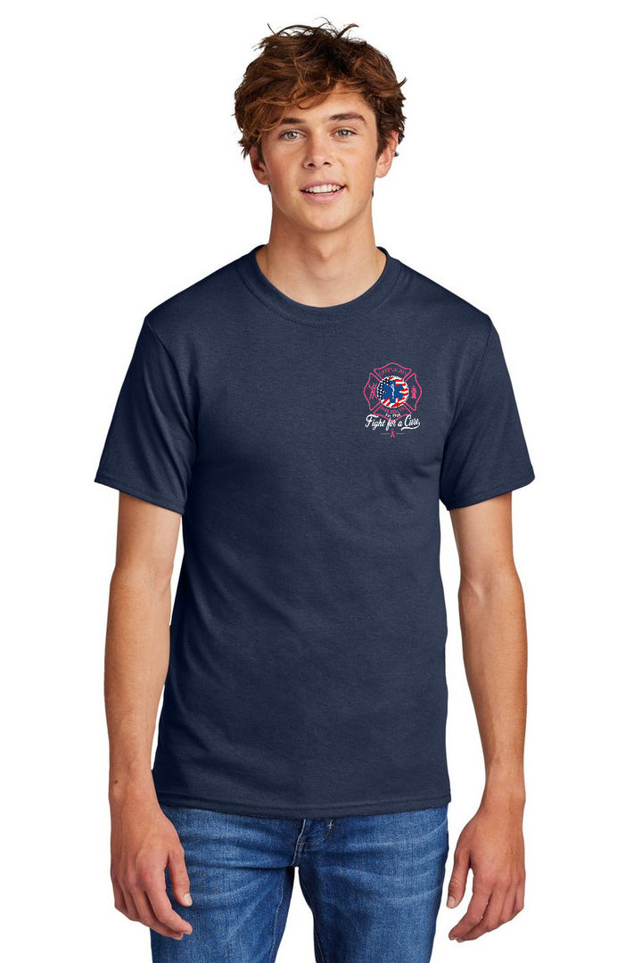 Tall GFR Breast Cancer Awareness 2026 shirt front left chest Navy Port and Company PC55T