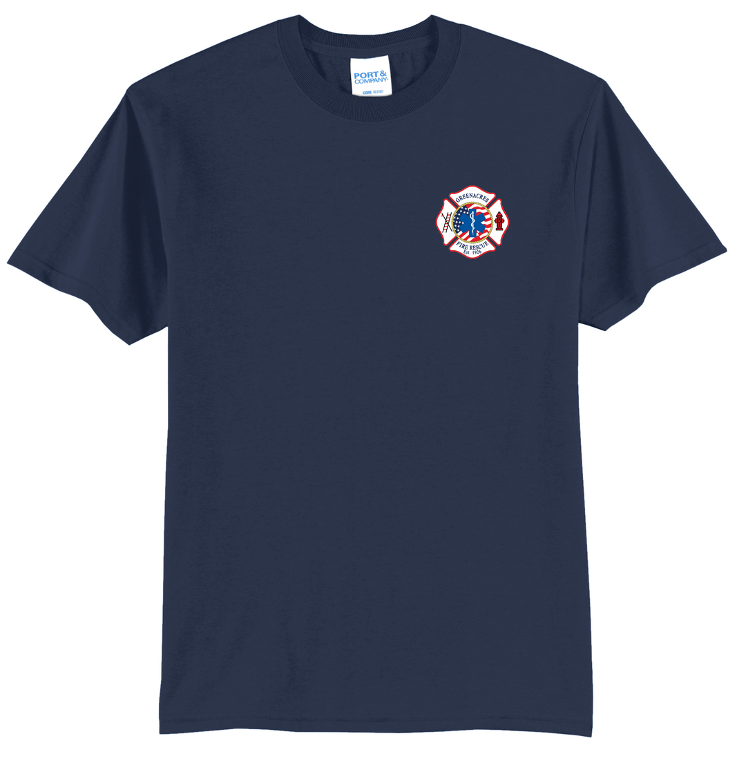 TALL VERSION GFR R95 Flag Navy  50/50 blend Short Sleeve Crew Neck