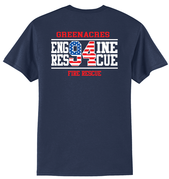 TALL VERSION GFR R95 Flag Navy  50/50 blend Short Sleeve Crew Neck