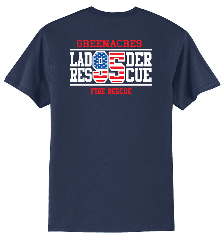 TALL VERSION GFR R95 Flag Navy  50/50 blend Short Sleeve Crew Neck
