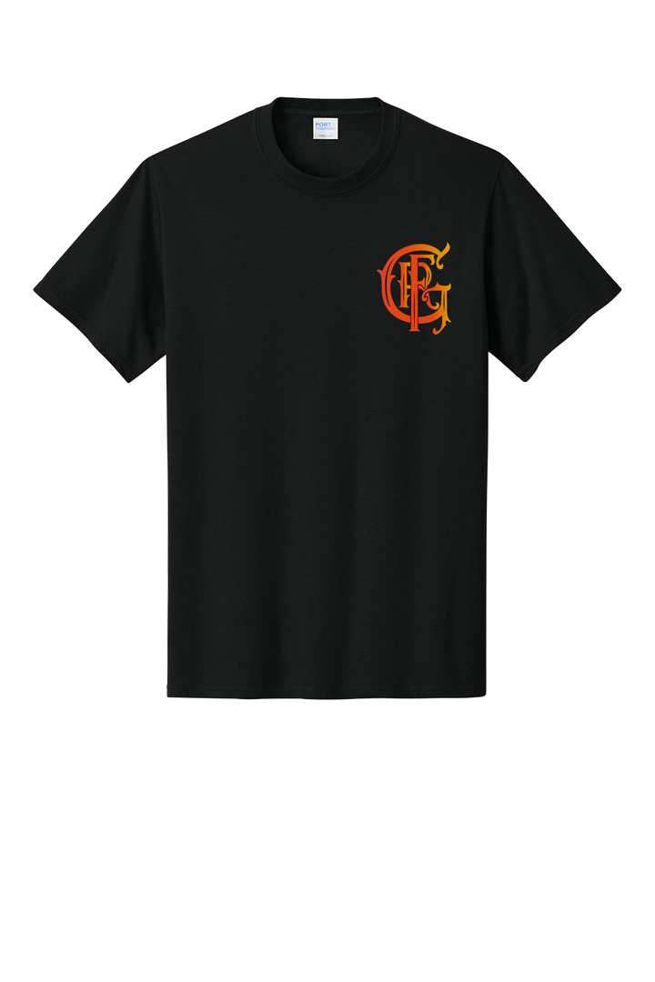 TALL VERSION GFR R96 Bomberos Black  50/50 blend Short Sleeve Crew Neck