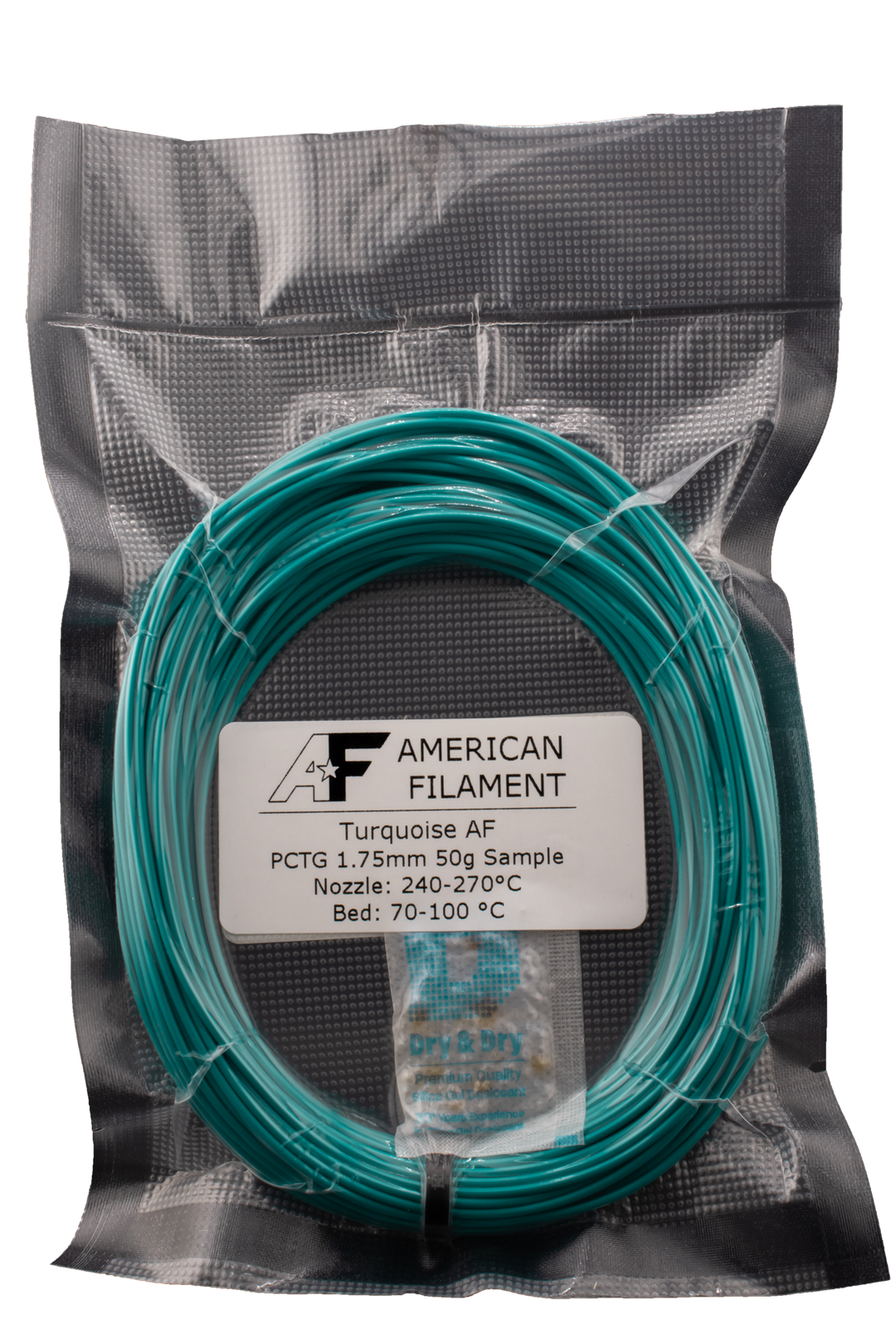 Turquoise AF 1.75mm PCTG Filament Made in the USA!