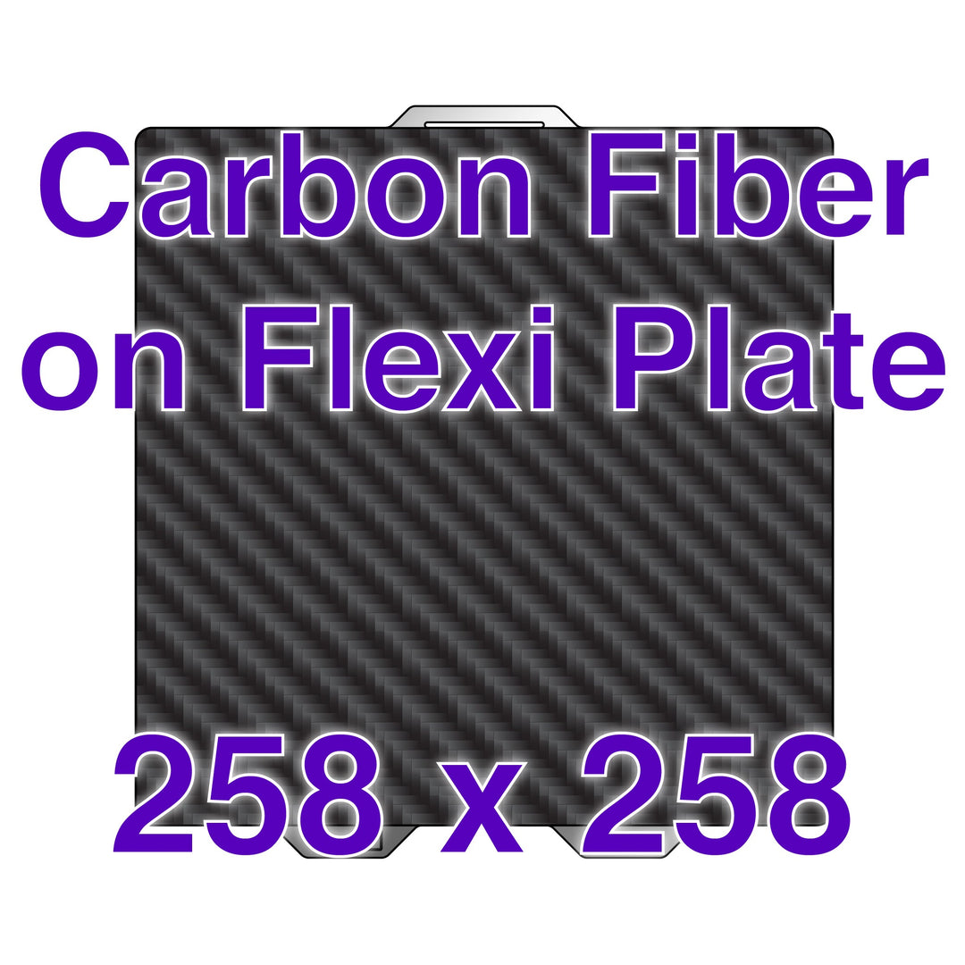 Flexi Plate with Carbon Fiber - Bambu Lab A1, X1, P1, P2S, X2D - 258 x 258