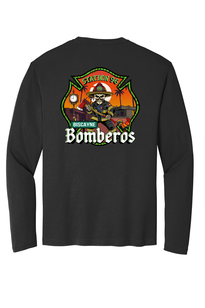 GFR R96 Bomberos Black 100% poly  Moisture-wicking Long sleeve