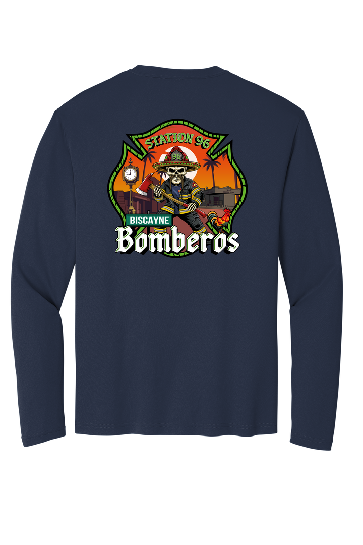 GFR R96 Bomberos Navy 100% poly  Moisture-wicking Long sleeve