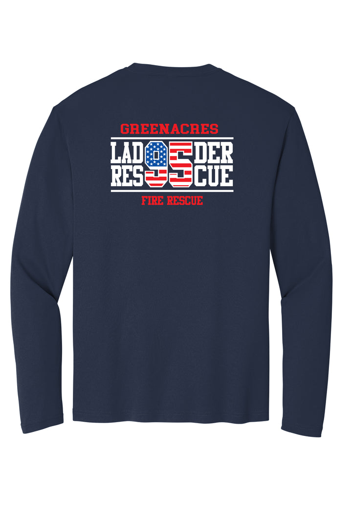 GAFR R95 Flag Long Sleeve Navy Crew Neck 100% Poly Moisture wicking