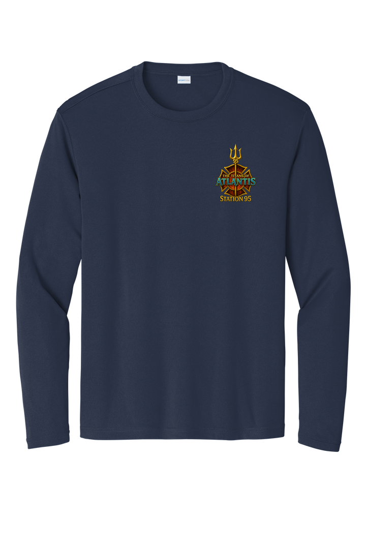 GAFR R95 Atlantis Long Sleeve Navy Crew Neck 100% Poly Moisture wicking