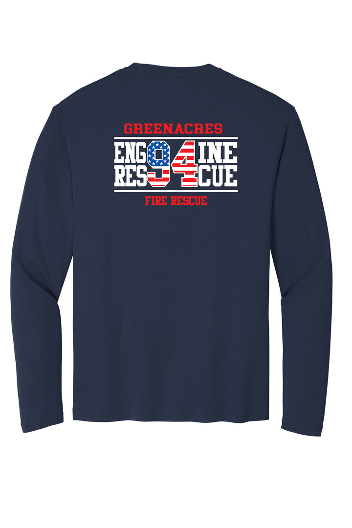 GAFR R94 Flag Long Sleeve Navy Crew Neck 100% Poly Moisture wicking