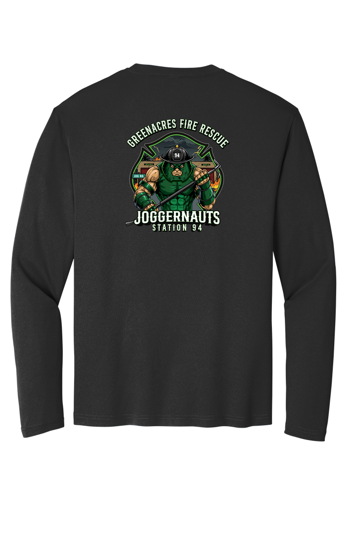 GAFR R94 Juggernaut Long Sleeve Black Crew Neck 100% Poly Moisture wicking