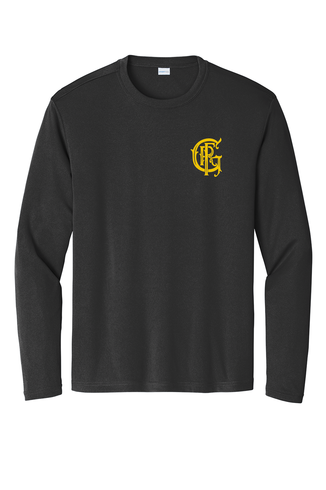 GFR R95 Kraken Long Sleeve Black Crew Neck 100% Poly Moisture wicking